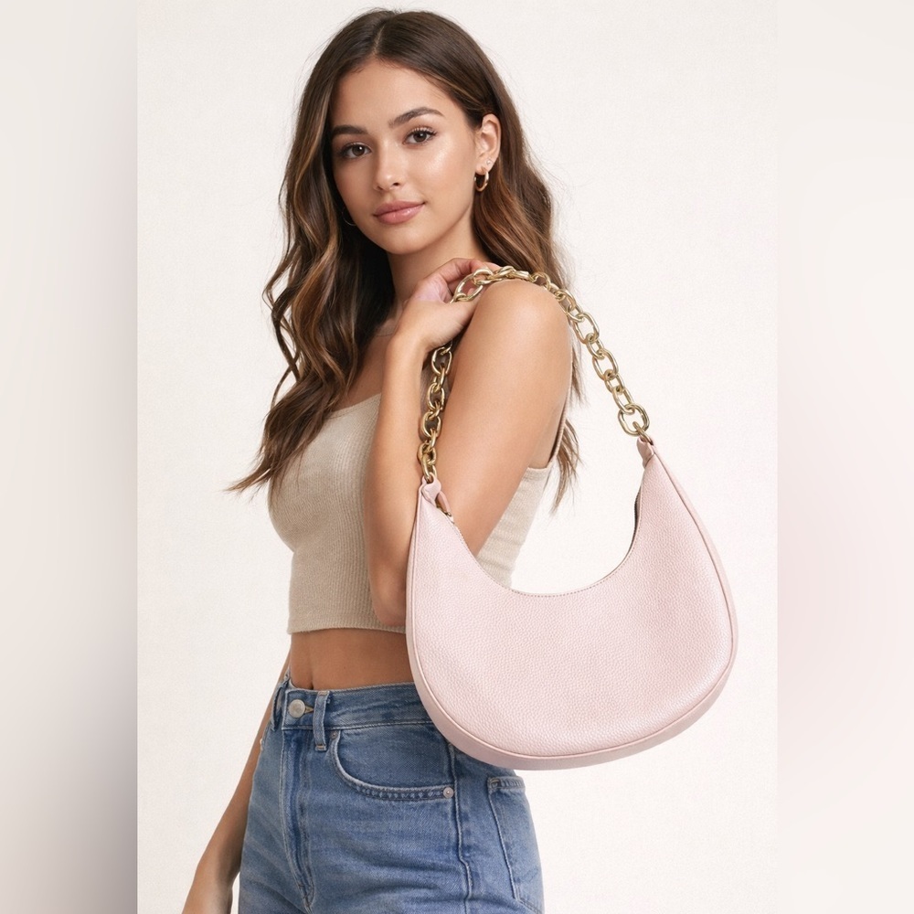 Forever 21 Blush Chain-Strap Shoulder Purse